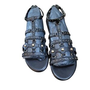 Free People Jade Gladiator Black Studded Sandals